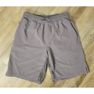 Men's SMALL V Logo Stretch Performance Running Shorts 4-Way Stretch Wicking Gray